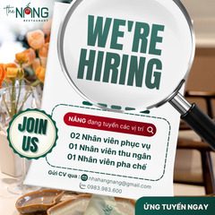 THE NẮNG RESTAURANT TUYỂN DỤNG NHÂN VIÊN (FULL-TIME)