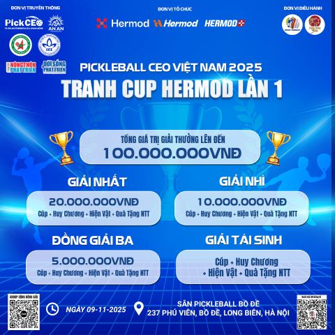SỨC HÚT SIÊU NÓNG – GIẢI PICKLEBALL CEO VIỆT NAM 2025 TRANH CÚP HERMOD LẦN