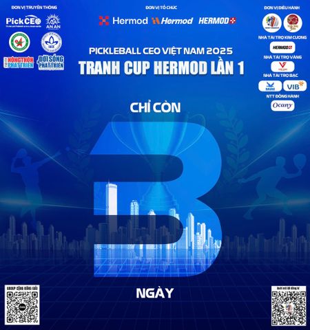 ⏳ COUNTDOWN 3 DAYS ĐÓNG CỔNG ĐĂNG KÝ – GIẢI PICKLEBALL CEO VIỆT NAM 2025 – TRANH CÚP HERMOD LẦN I  ⏳