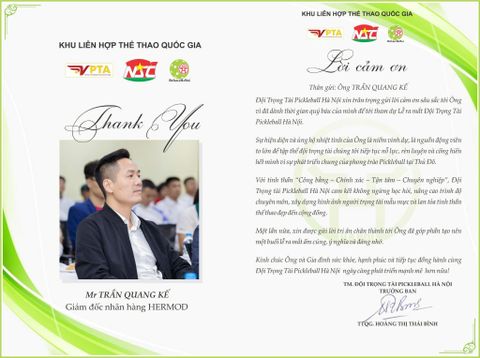 VINH DỰ – ÔNG TRẦN QUANG KẾ THAM DỰ LỄ RA MẮT ĐỘI TRỌNG TÀI PICKLEBALL HÀ NỘI