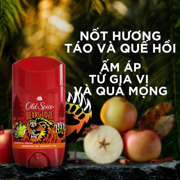 Sáp khử mùi ngăn mồ hôi Old Spice Bearglove (sáp trắng)