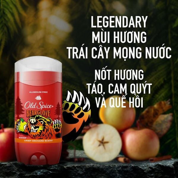 Sáp khử mùi Old Spice Bearglove 85g (sáp xanh)