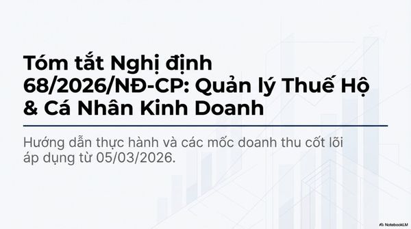 Hộ kinh doanh cần biết: Tóm tắt nghị định 68/2026/NĐ-CP về quản lý thuế