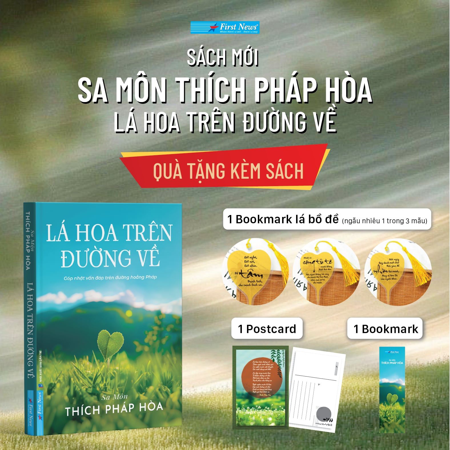 Lá Hoa Trên Đường Về - Quyển sách thứ 3 của thầy Thích Pháp Hòa ra mắt bạn đọc Việt Nam
