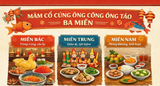 Mâm cỗ cúng ông Công ông Táo theo phong tục ba miền Bắc – Trung – Nam