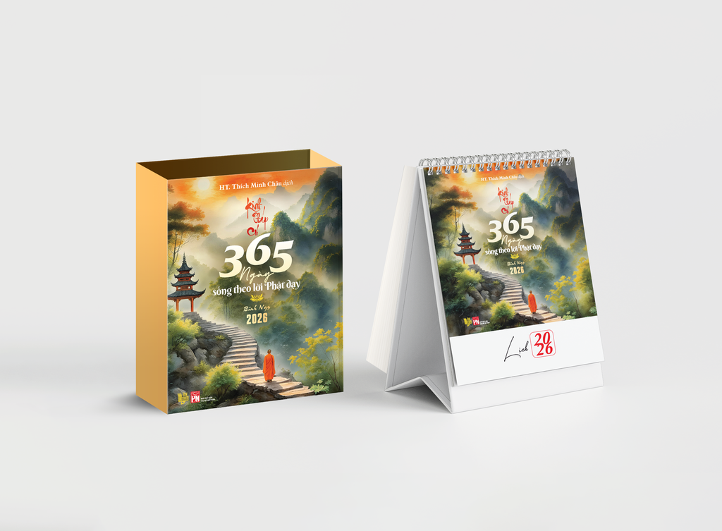 Ra mắt ấn bản Lịch bàn Bính Ngọ 2026 - KINH PHÁP CÚ - 365 ngày sống theo lời Phật dạy