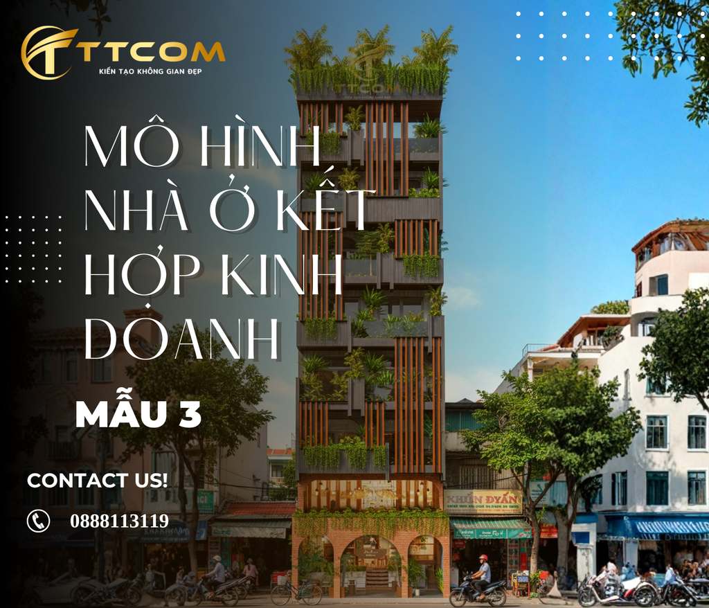 GIẢI PHÁP KIẾN TRÚC XANH CHO NHÀ PHỐ KẾT HỢP KHÁCH SẠN HOMESTAY & F&B