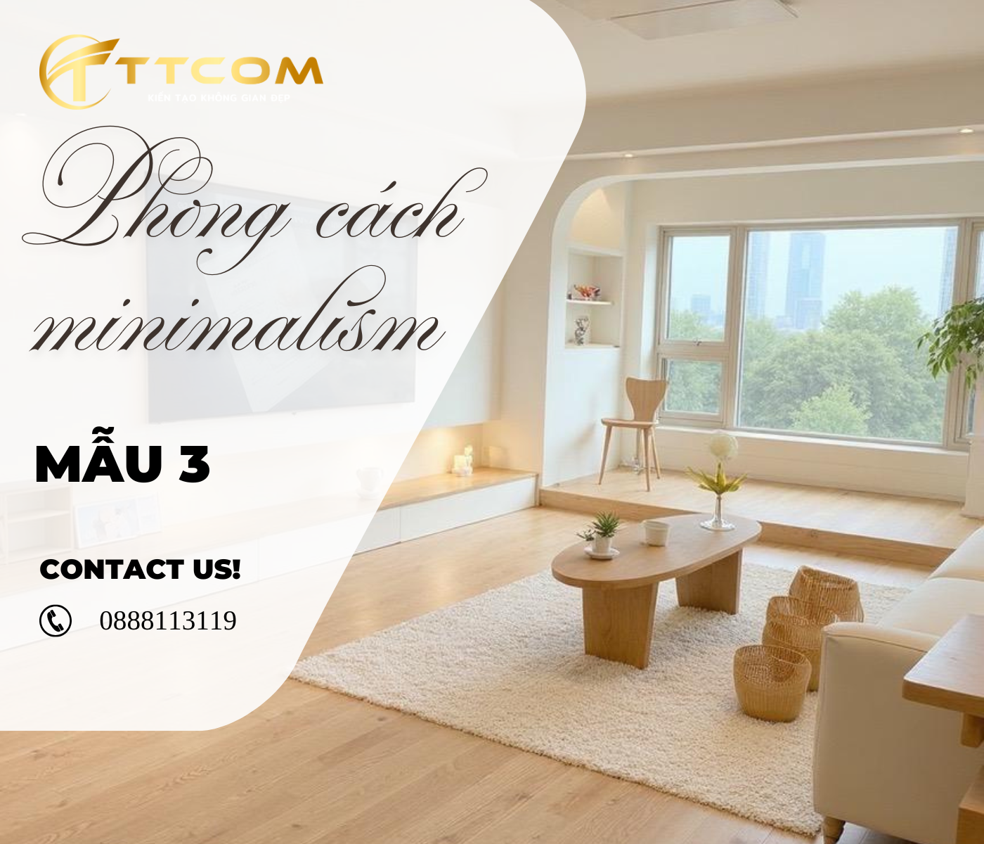 THIẾT KẾ CĂN HỘ PHONG CÁCH TỐI GIẢN  KHÔNG GIAN SỐNG HIỆN ĐẠI, AN NHIÊN VÀ TINH TẾ