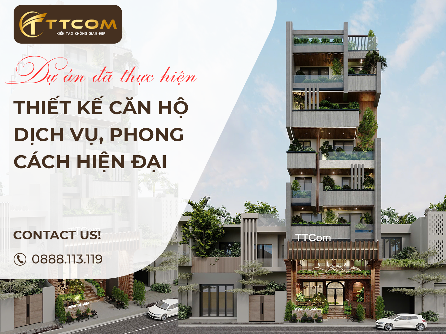THIẾT KẾ CĂN HỘ DỊCH VỤ 8x20M: PHÁ VỠ MỌI QUY TẮC VỚI KIẾN TRÚC PHI ĐỐI XỨNG