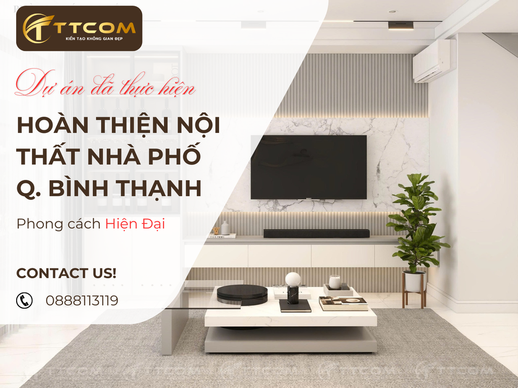 HOÀN THIỆN THIẾT KẾ NỘI THẤT NHÀ PHỐ 50M2 TẠI BÌNH THẠNH PHONG CÁCH HIỆN ĐẠI, TINH TẾ