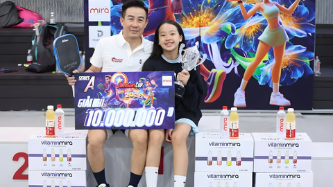 Nước uống ion kiềm Mira pH9+ khởi động năm mới cùng  Giải Pickleball 