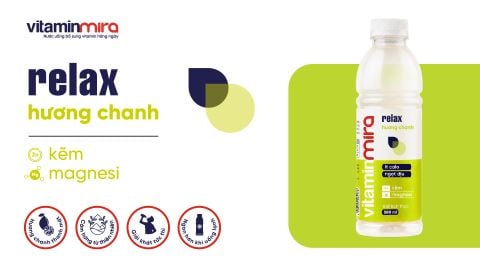 Nước uống bổ sung Vitamin Mira Relax Hương Chanh - THƯ GIÃN SAU NGÀY DÀI SÔI ĐỘNG