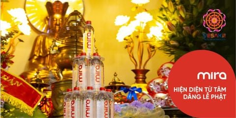 Nước ion kiềm Mira tại Vesak 2025 Hà Nội – Dâng trọn sự mát lành trong mùa lễ thiêng
