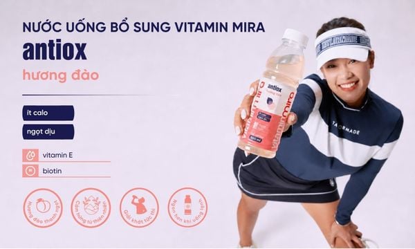 Nước uống bổ sung Vitamin Mira Antiox Hương Đào