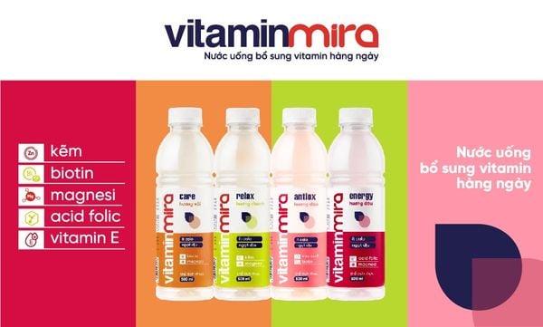 Nước uống bổ sung Vitamin Mira Antiox Hương Đào