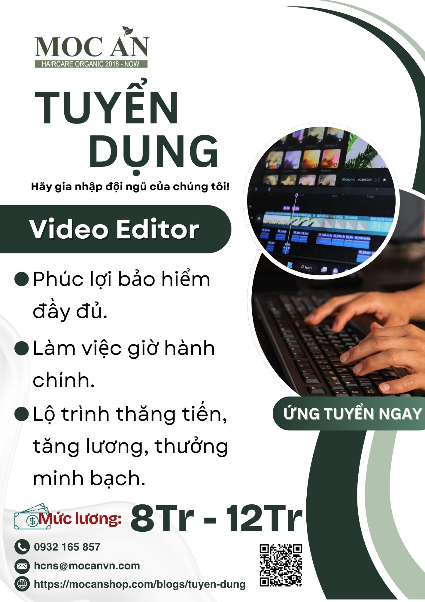🌿 TUYỂN DỤNG – VIDEO EDITOR 🌿