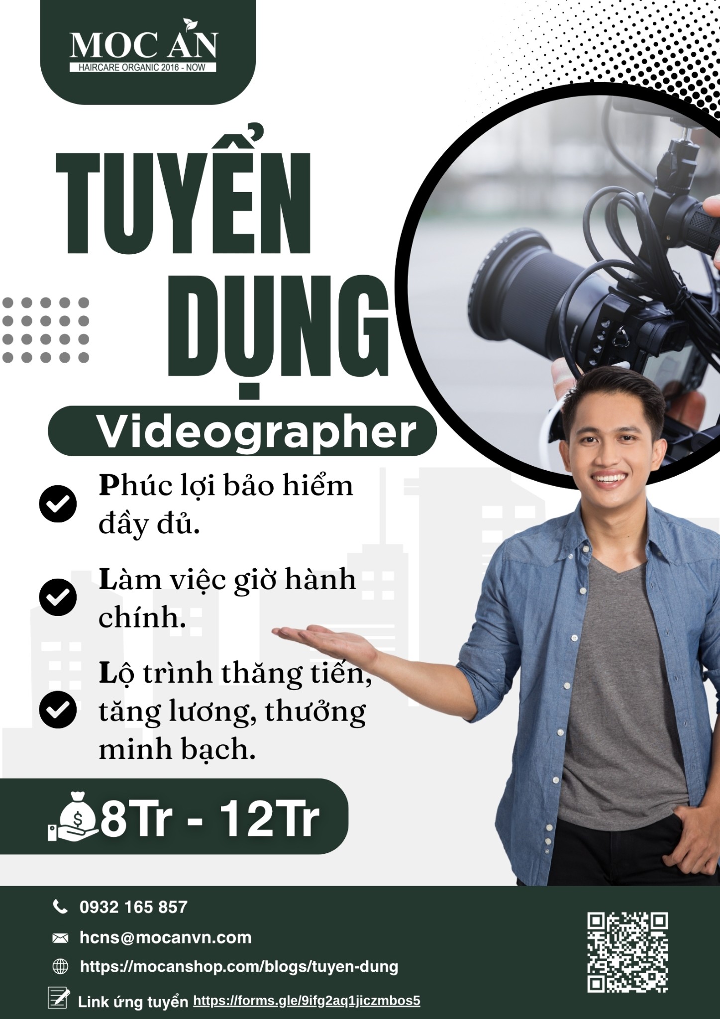 🌿 MỘC ÂN HAIRCARE TUYỂN DỤNG – VIDEOGRAPHER 🌿