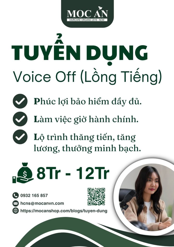 🌿 MỘC ÂN HAIRCARE TUYỂN DỤNG – VỊ TRÍ VOICE OFF (LỒNG TIẾNG) 🎤