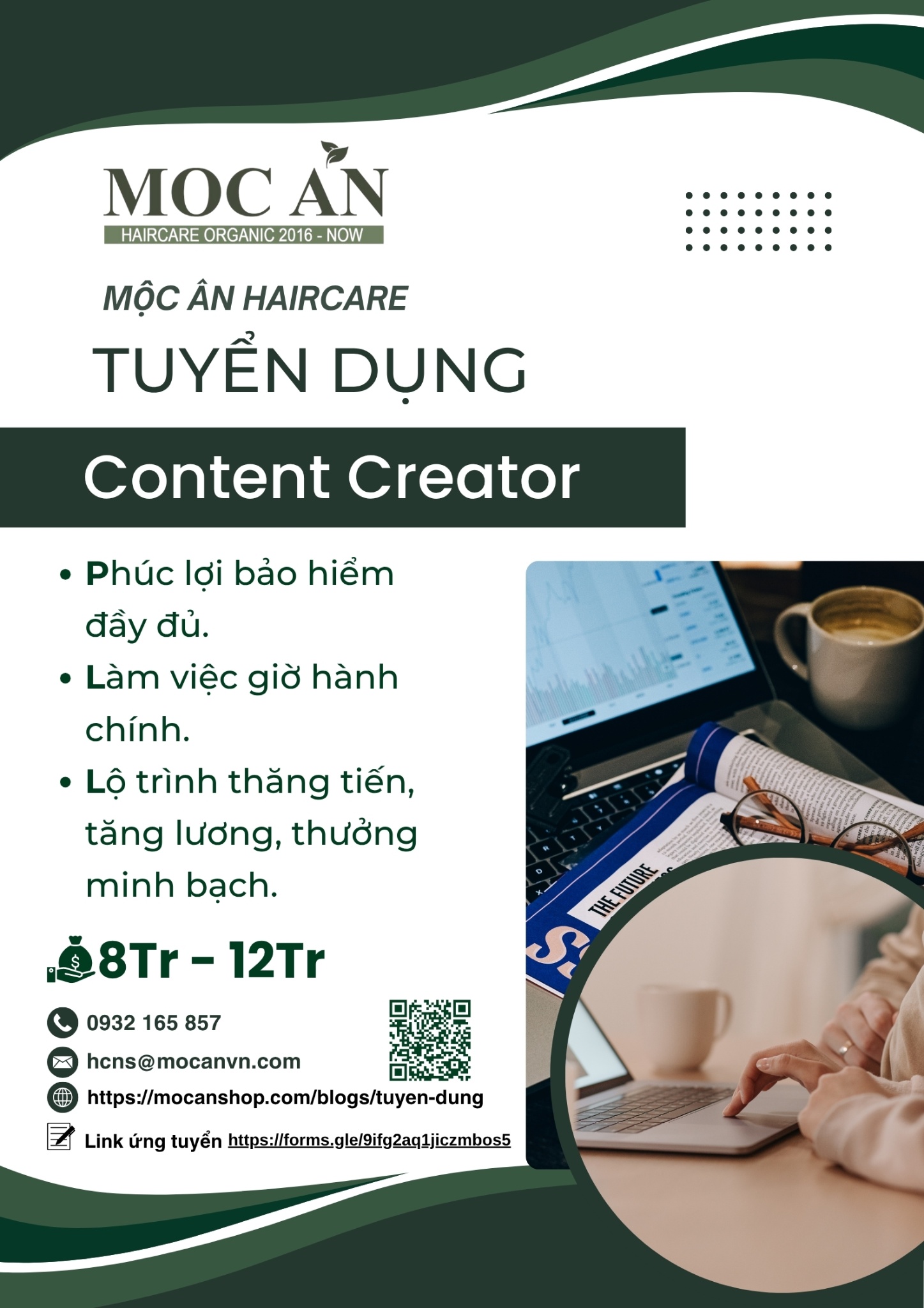 🌿 Mộc Ân Haircare Tuyển Dụng – Content Creator 🌿