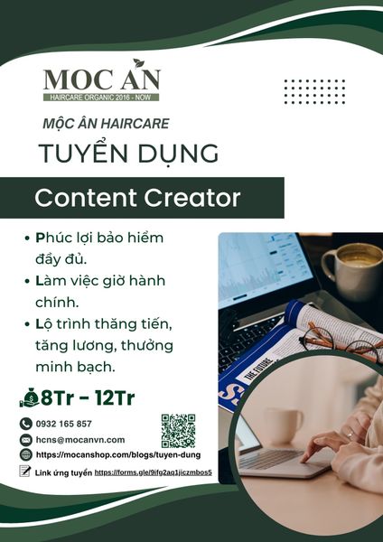 🌿 Mộc Ân Haircare Tuyển Dụng – Content Creator 🌿