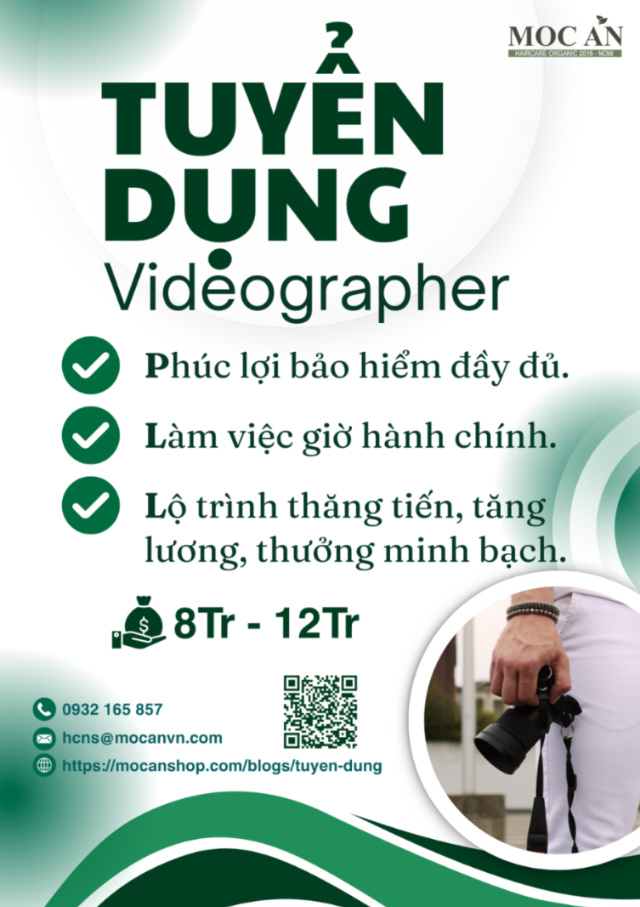 📣 Mộc Ân Haircare Tuyển Dụng: Videographer 🎥
