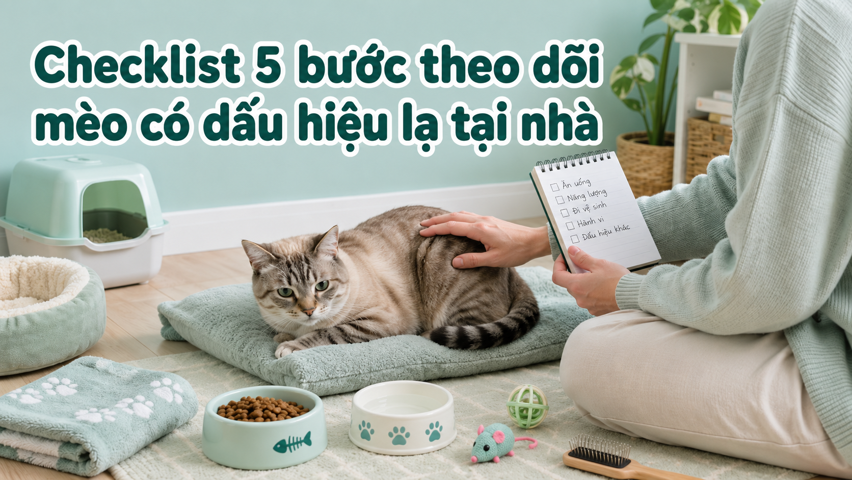 QUY TRÌNH THEO DÕI MÈO TẠI NHÀ