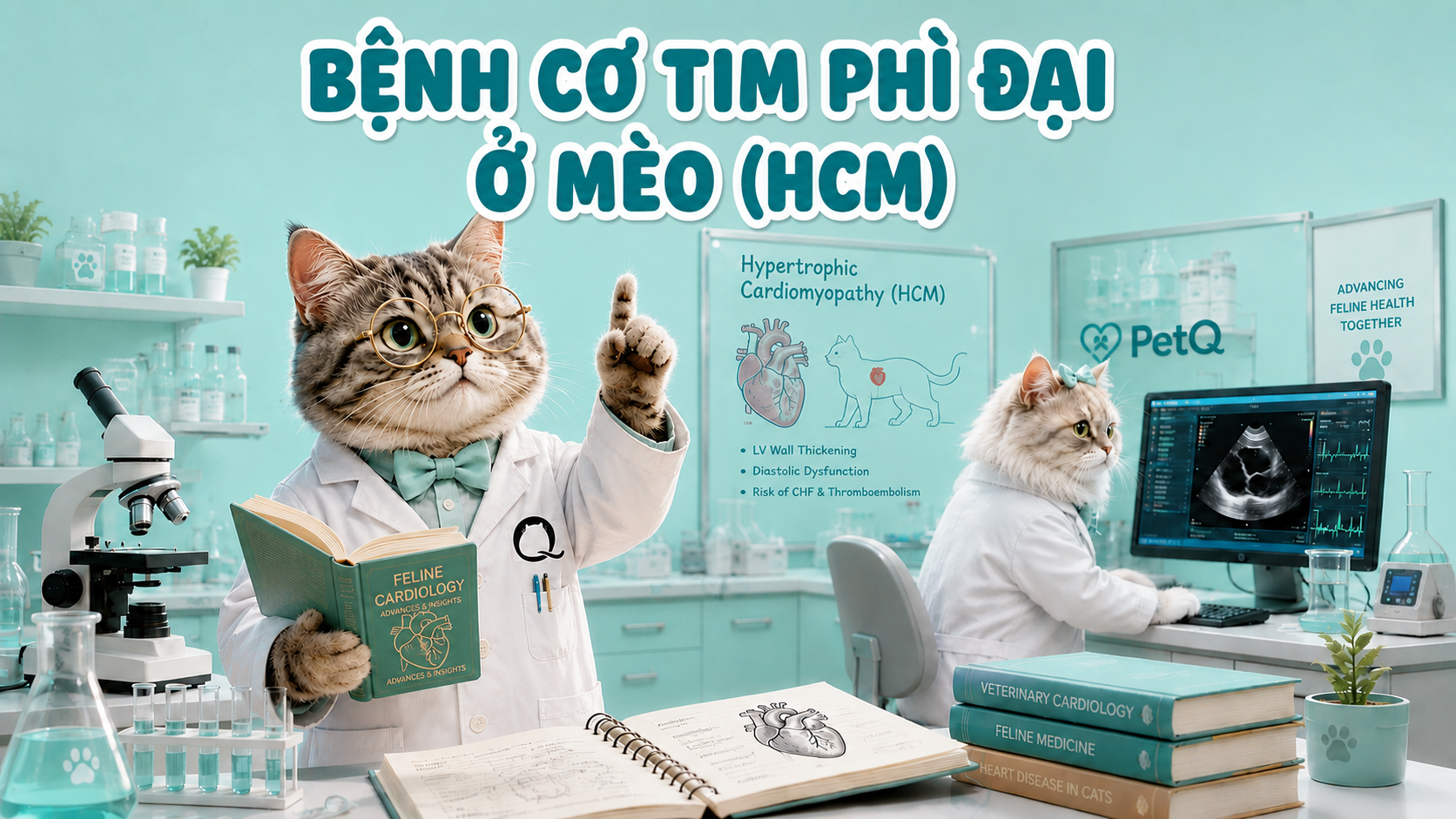 TÌM HIỂU VỀ BỆNH CƠ TIM PHÌ ĐẠI Ở MÈO (HCM)