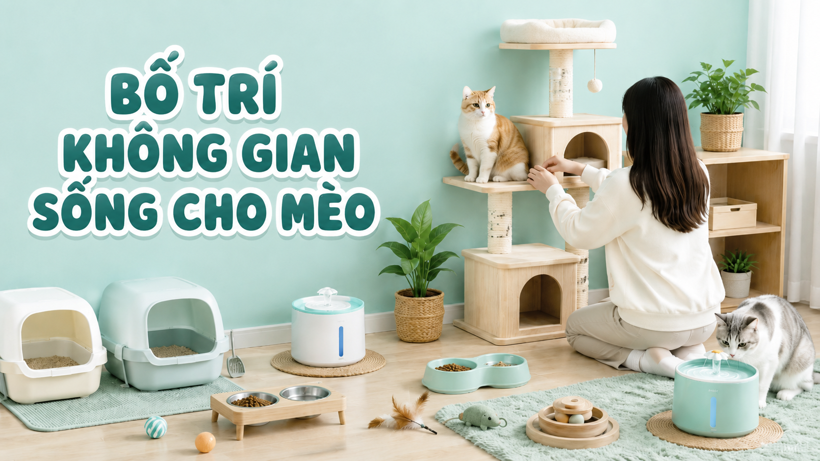 BỐ TRÍ KHÔNG GIAN SỐNG CHO MÈO: CHECKLIST DỄ LÀM CHO NGƯỜI MỚI