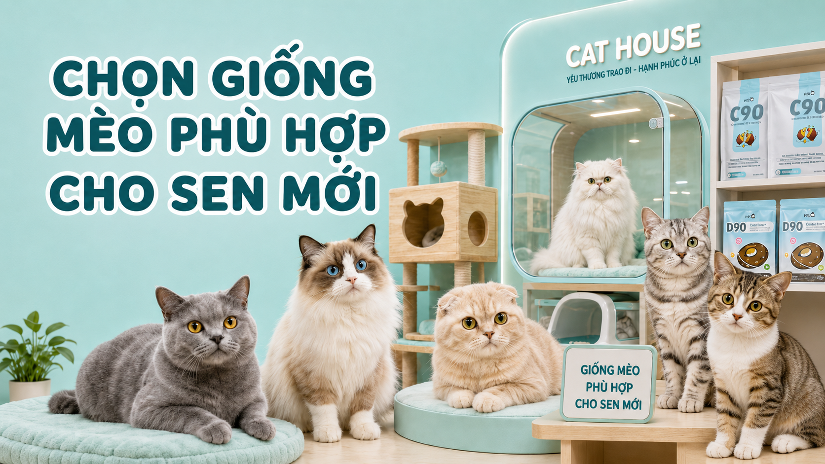 CHỌN GIỐNG MÈO PHÙ HỢP CHO SEN MỚI