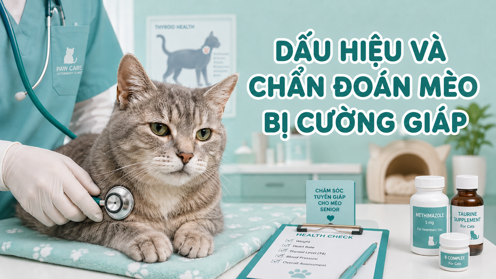 MÈO BỊ CƯỜNG GIÁP: DẤU HIỆU, CHẨN ĐOÁN VÀ CÁC LỰA CHỌN ĐIỀU TRỊ