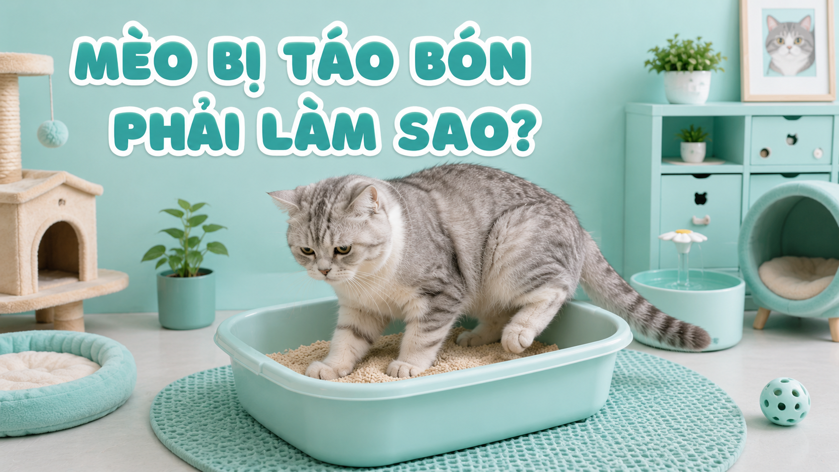MÈO BỊ TÁO BÓN PHẢI LÀM SAO? NGUYÊN NHÂN VÀ CÁCH XỬ LÝ