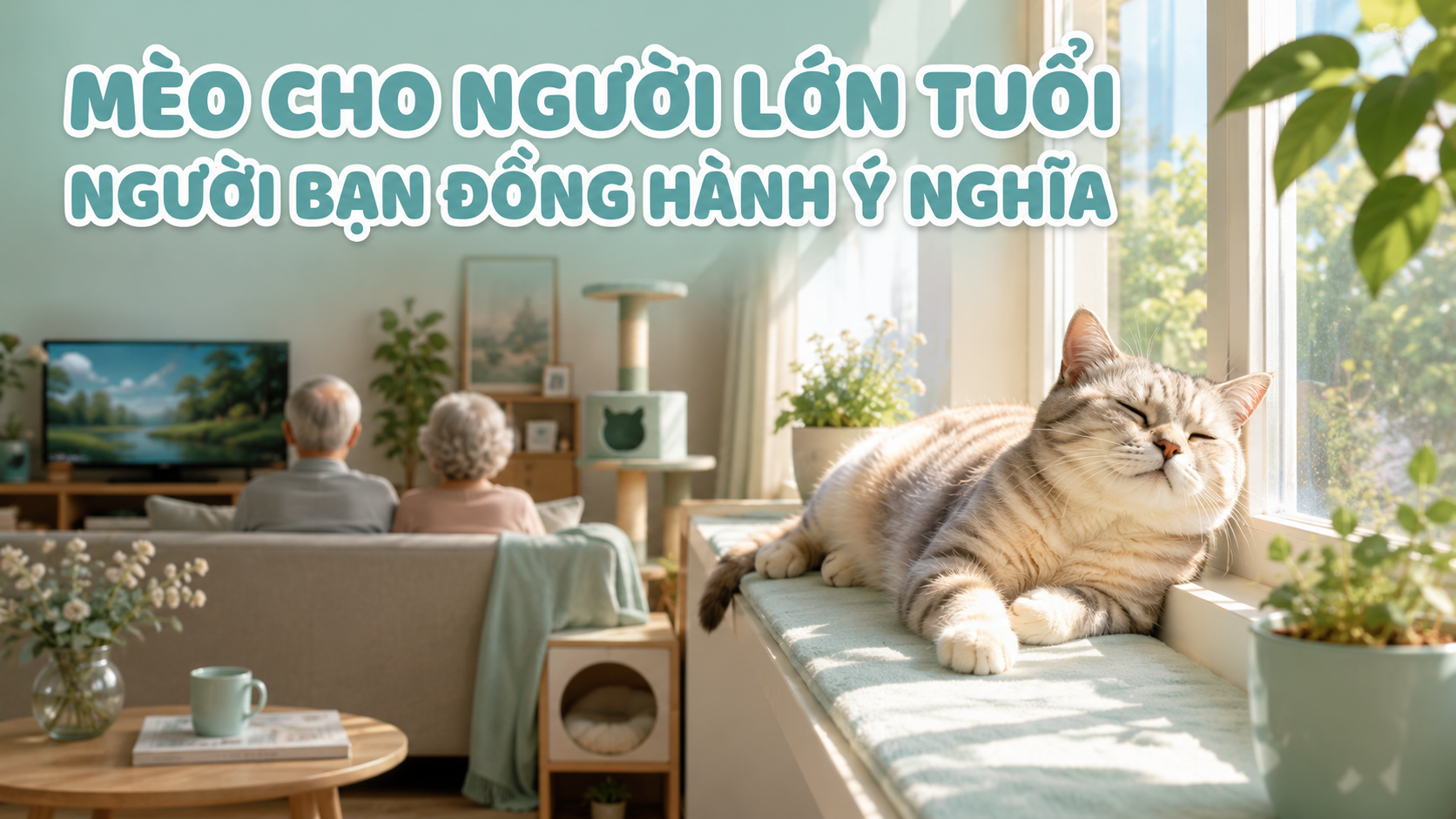 NUÔI MÈO CHO NGƯỜI LỚN TUỔI — NGƯỜI BẠN ĐỒNG HÀNH Ý NGHĨA