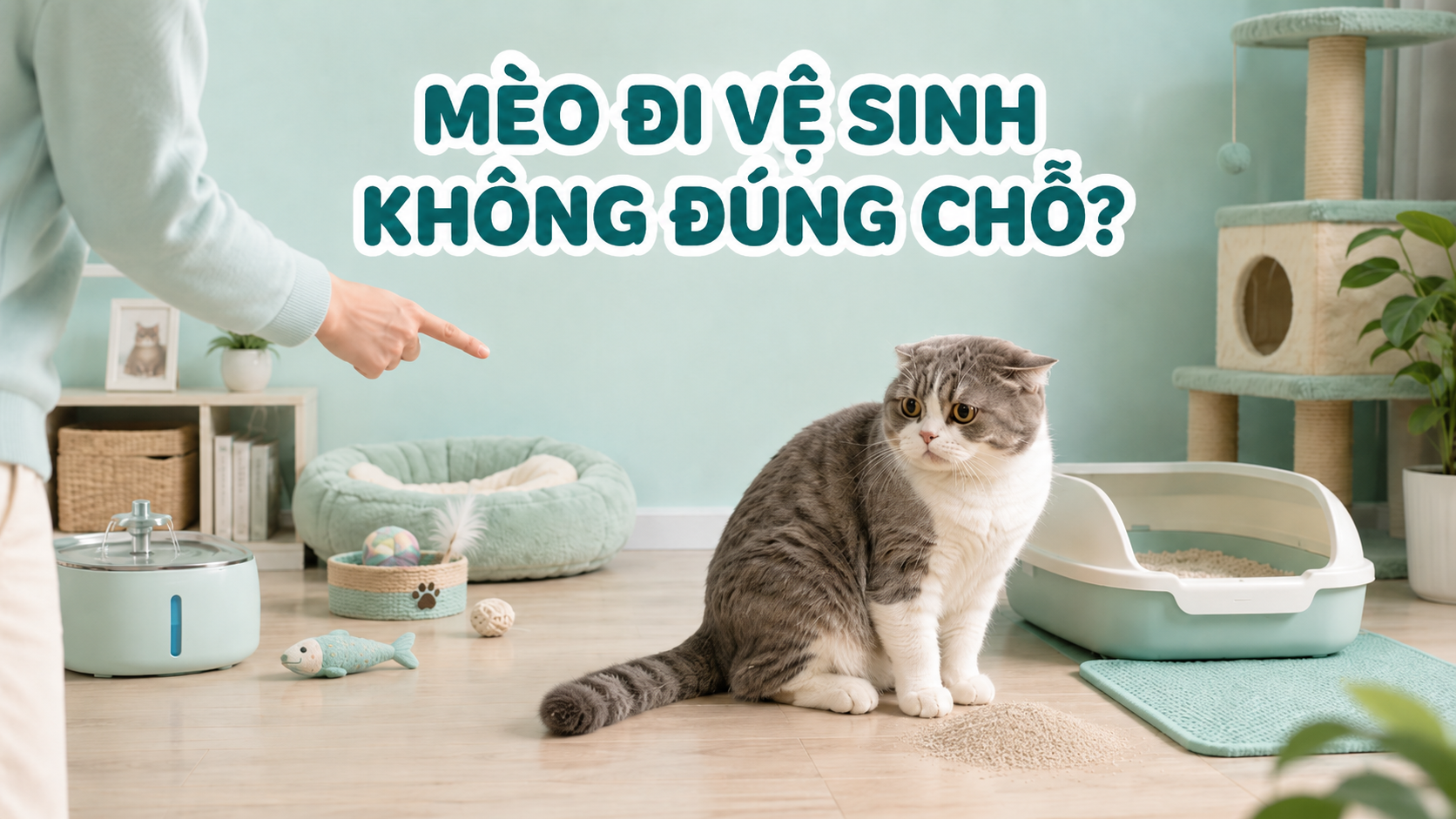 MÈO ĐI VỆ SINH SAI CHỖ: NGUYÊN NHÂN VÀ CÁCH XỬ LÝ