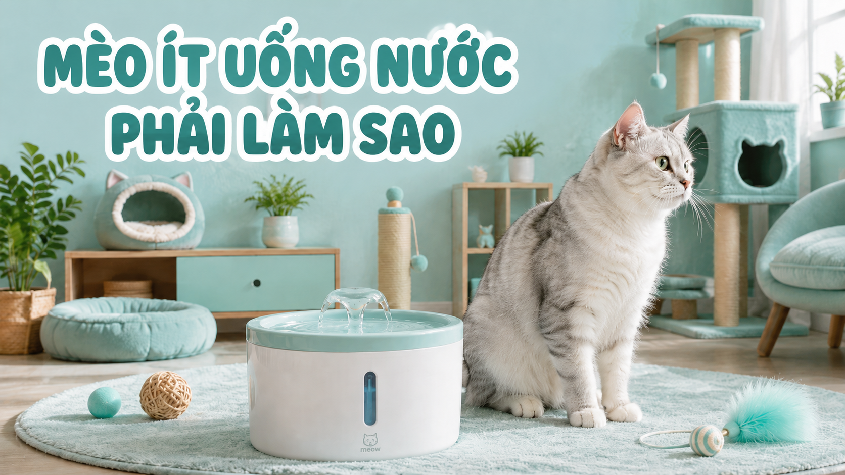 MÈO UỐNG ÍT NƯỚC — DẤU HIỆU VÀ CÁCH BỔ SUNG NƯỚC TẠI NHÀ