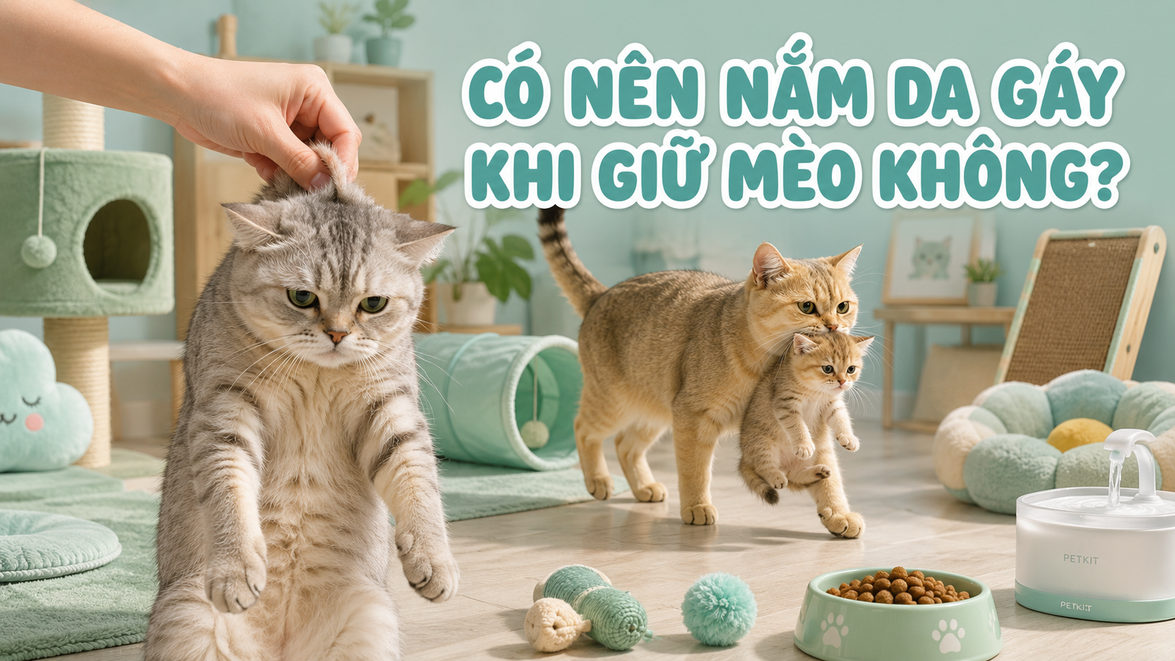 NÊN NẮM DA GÁY KHI GIỮ MÈO KHÔNG? CÁCH GIỮ MÈO ĐÚNG VÀ AN TOÀN