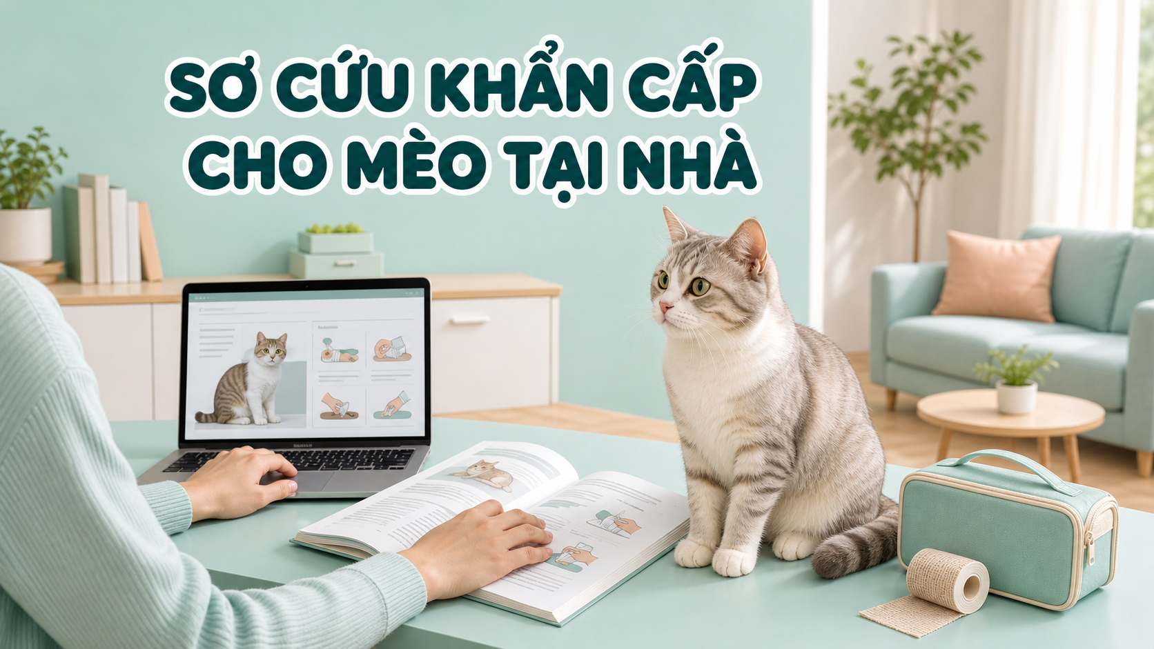 SƠ CỨU KHẨN CẤP CHO MÈO TẠI NHÀ: 5 PHÚT ĐẦU CẦN LÀM GÌ?