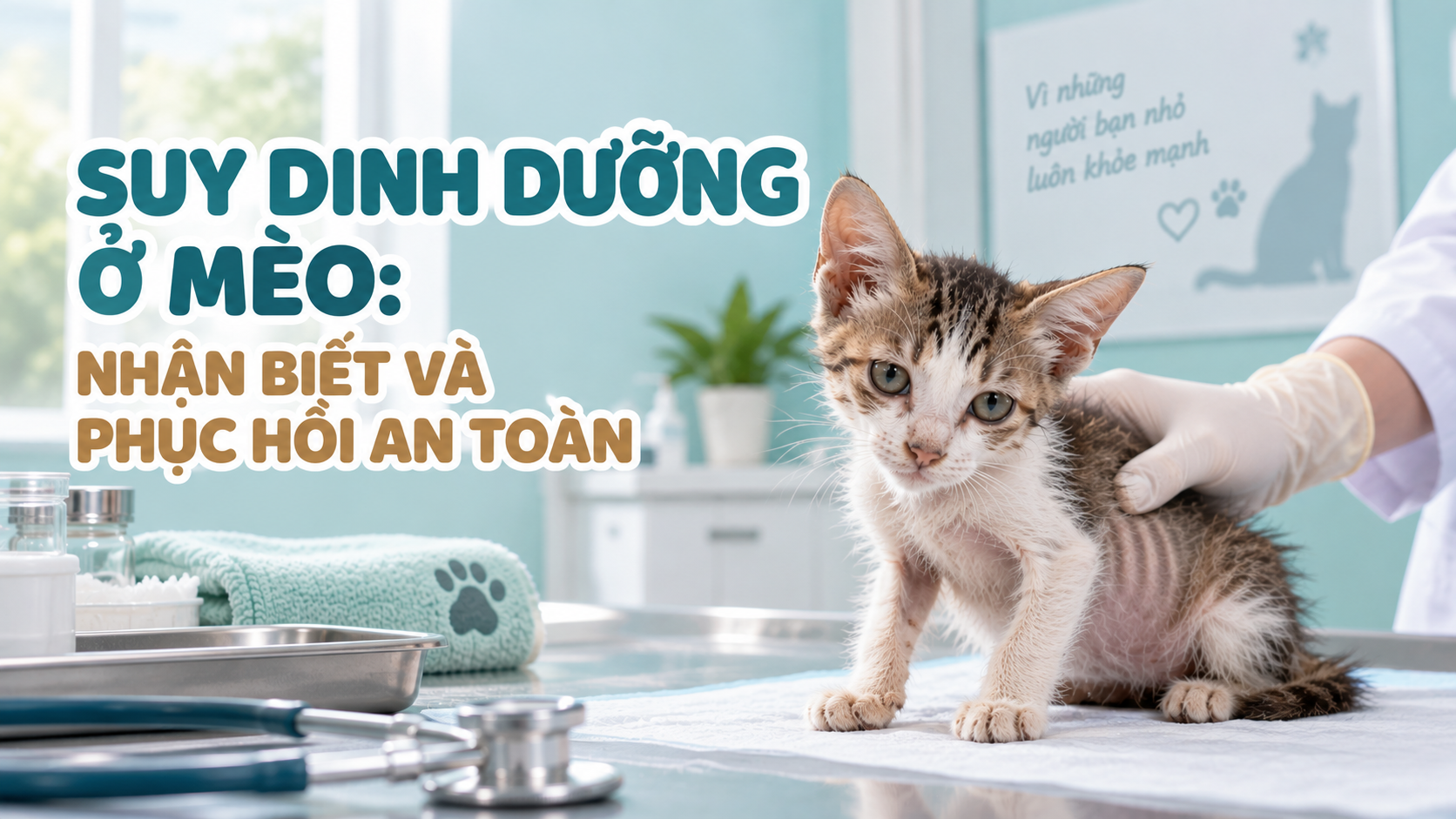 SUY DINH DƯỠNG Ở MÈO: NHẬN BIẾT VÀ PHỤC HỒI AN TOÀN
