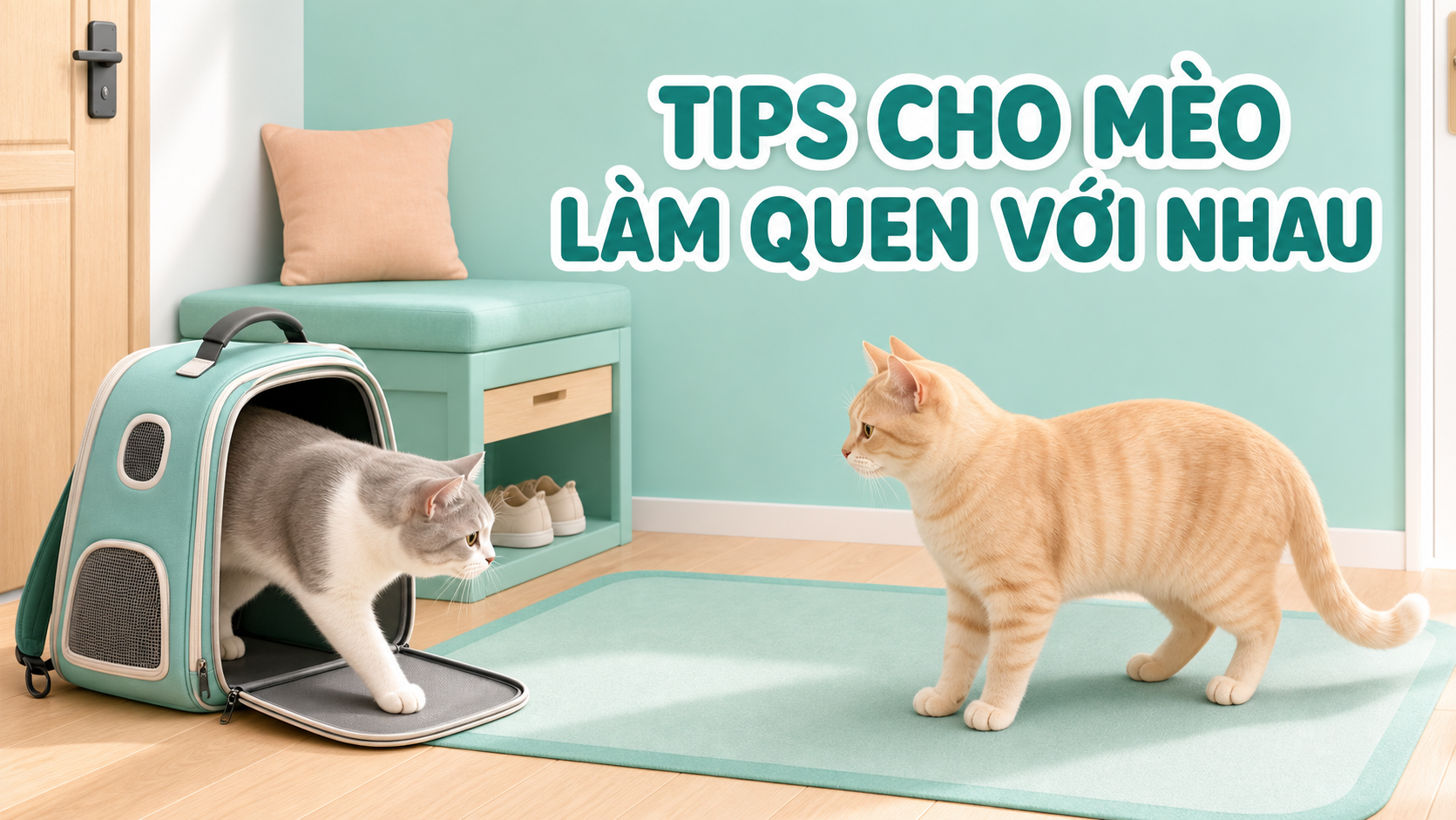 TIPS CHO MÈO LÀM QUEN VỚI NHAU: MÈO CŨ KHÔNG CÒN CĂNG THẲNG