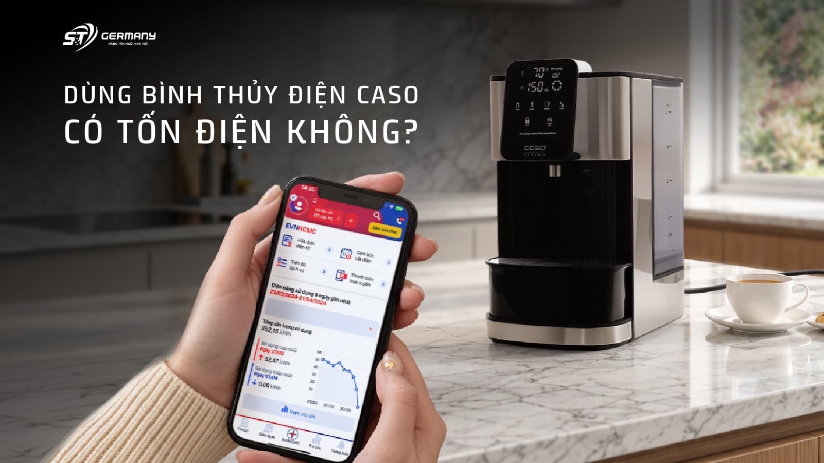Bình thủy CASO tốn bao nhiêu tiền điện? Cách tính chi tiết