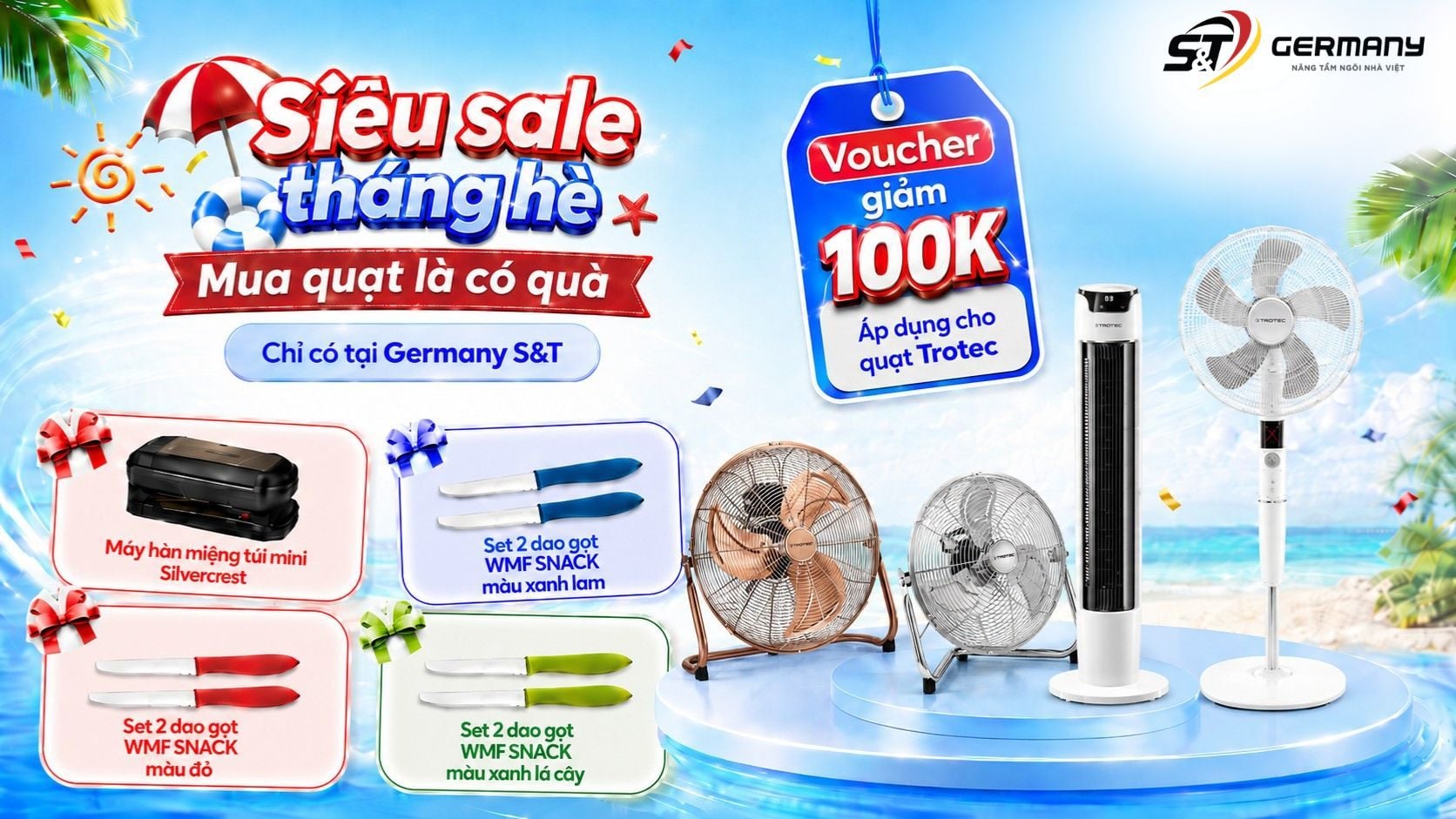 DEAL INSTANT POT ĐỘC QUYỀN GERMANY S&T - MUA 1 TẶNG 1, NHẬN VOUCHER 200K