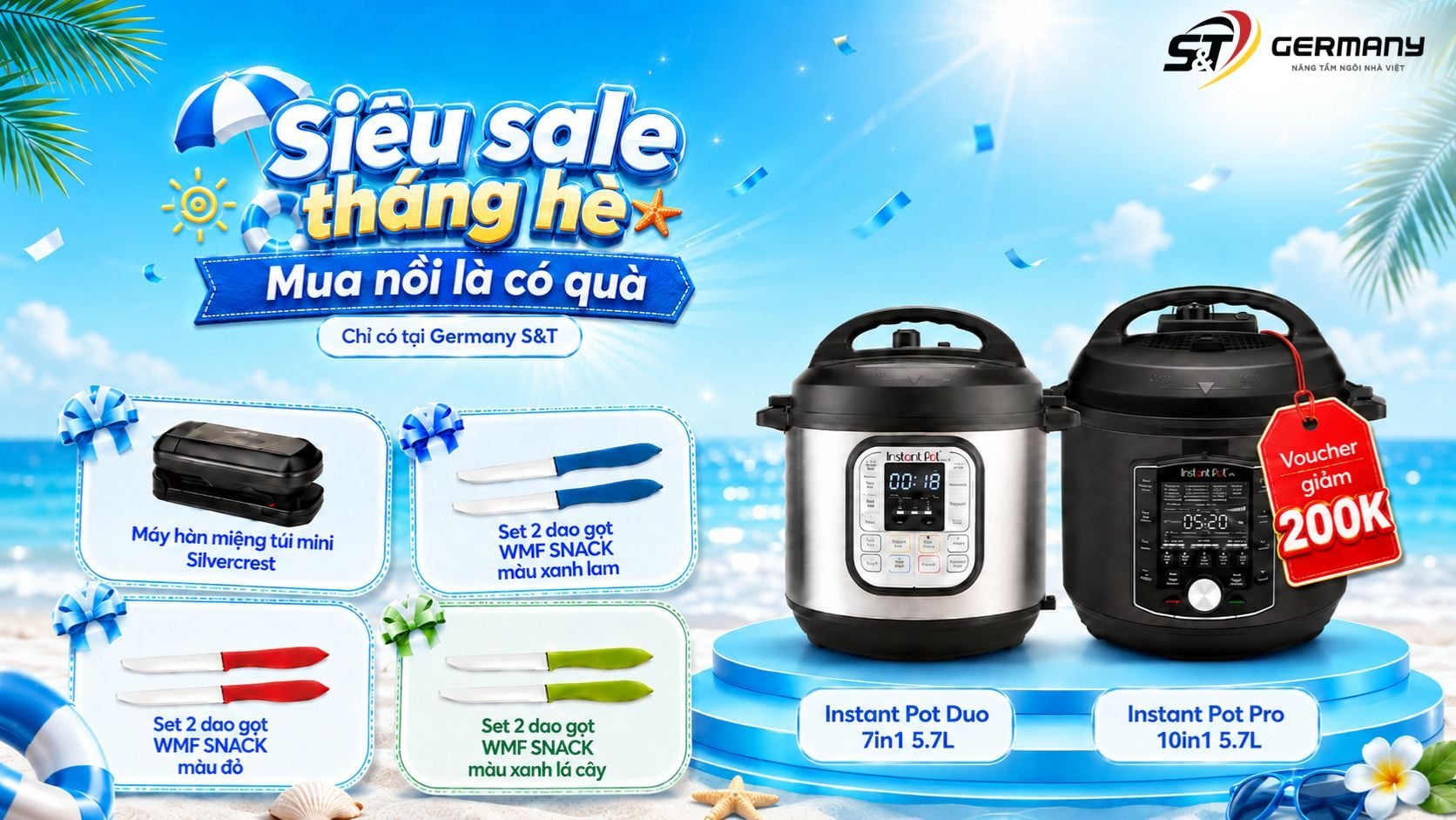 DEAL HÈ ĐỘC QUYỀN GERMANY S&T - MUA QUẠT NHẬN QUÀ KHỦNG & VOUCHER 100K