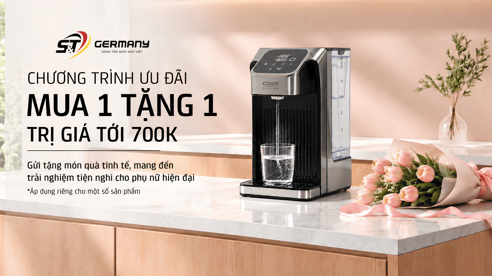 Mua 1 Tặng 1 CASO - Sắm Gia Dụng Đức, Nhận Ngay Đèn Wilit Cao Cấp