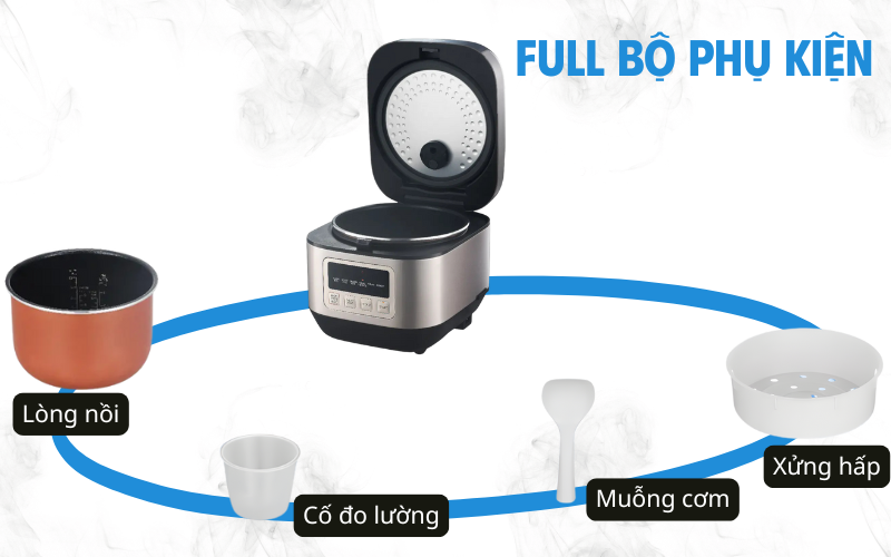 Phụ kiện nồi cơm điện MIDEA MRD180B1BDN dung tích 1,8L