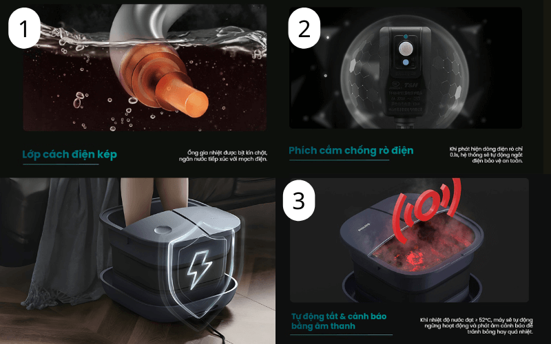 bồn ngâm chân massage Philips PPM6504