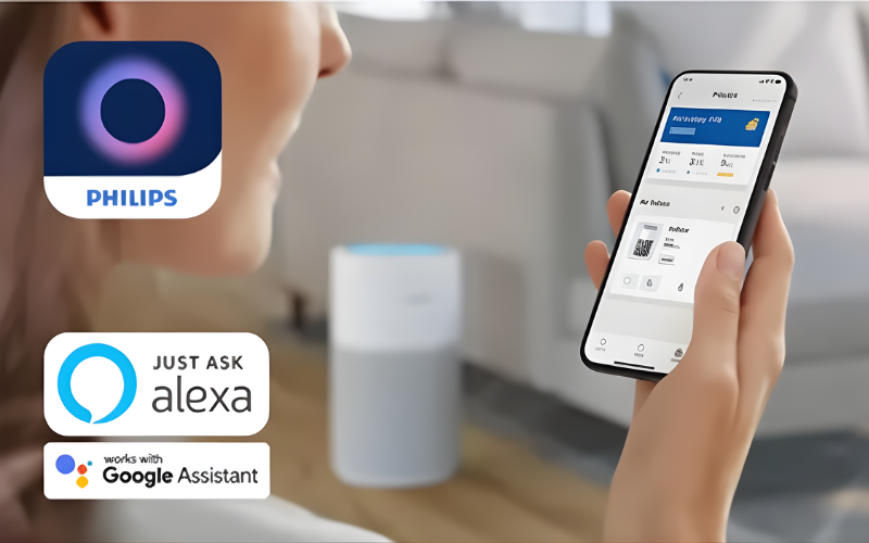 điều khiển máy lọc không khí Philips AC2220/10 qua app