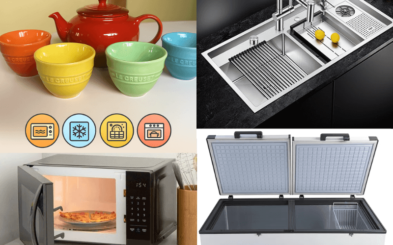 Bộ ấm chén cầu vồng 5 món Le Creuset