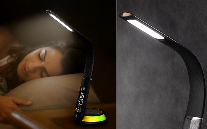 Đèn học cảm ứng tích hợp sạc không dây WILIT B22D màu đen