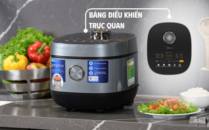 Bảng điều khiển nồi cơm điện MIDEA MRD180T2BDGF dung tích 1,8L