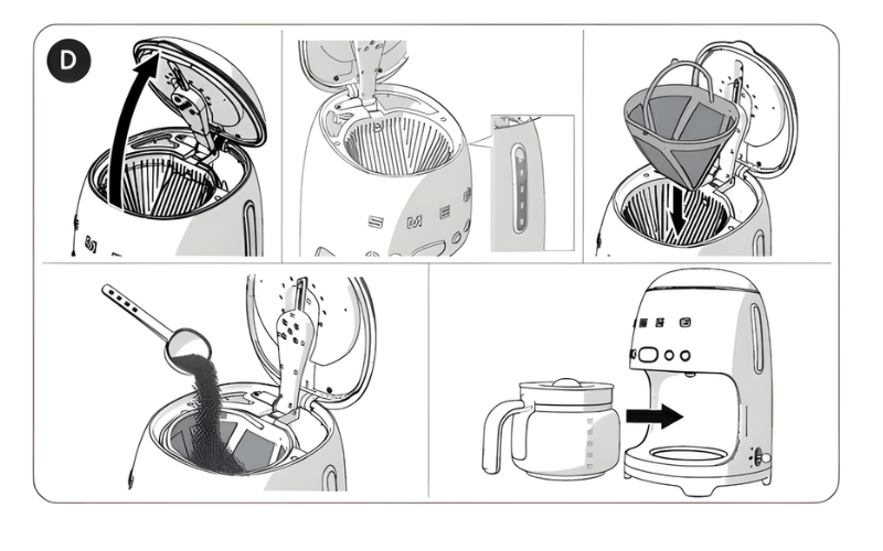 Máy pha cà phê SMEG DCF02 nhiều màu