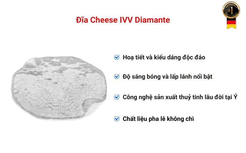 Đĩa Cheese IVV Diamante